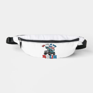 Funny 4th of July Dinosaur Monster Truck Shirt_1 Bum Bags