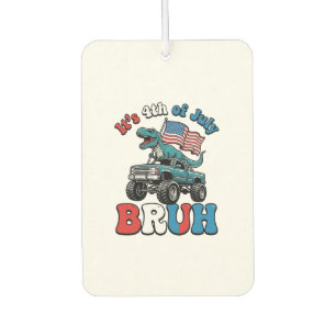 Funny 4th of July Dinosaur Monster Truck Shirt_1 Car Air Freshener