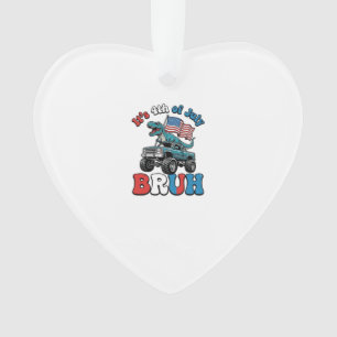Funny 4th of July Dinosaur Monster Truck Shirt_1 Ornament