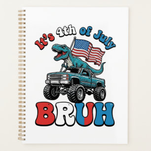 Funny 4th of July Dinosaur Monster Truck Shirt_1 Planner