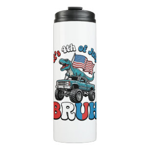 Funny 4th of July Dinosaur Monster Truck Shirt_1 Thermal Tumbler