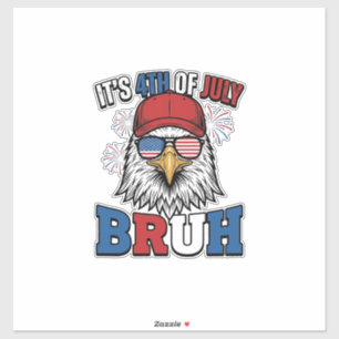 Funny 4th of July Eagle Bruh Patriotic Shirt Desig