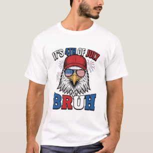 Funny 4th of July Eagle Bruh Patriotic Shirt Desig