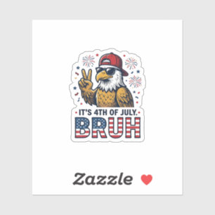 Funny 4th of July Eagle Bruh Patriotic Shirt Desig