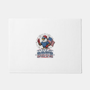 Funny 4th of July Eagle Bruh Patriotic Shirt Desig Doormat