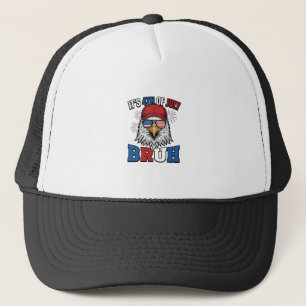 Funny 4th of July Eagle Bruh Patriotic Shirt Desig Trucker Hat