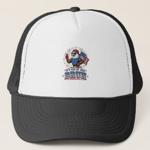 Funny 4th of July Eagle Bruh Patriotic Shirt Desig Trucker Hat
