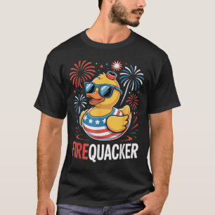 Funny 4th Of July Firequacker Duck Fourth Of July T-Shirt