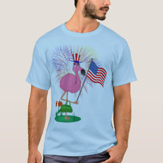 Funny 4th of July Flamingo Shirt