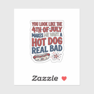 Funny 4th of July Hot Dog Patriotic Shirt Design_1