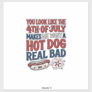 Funny 4th of July Hot Dog Patriotic Shirt Design_1