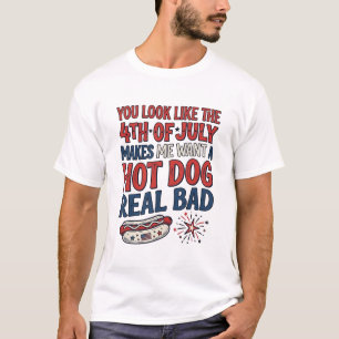 Funny 4th of July Hot Dog Patriotic Shirt Design_1