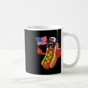 Funny 4th Of July Hot Dog Usa Patriotic Independen Coffee Mug