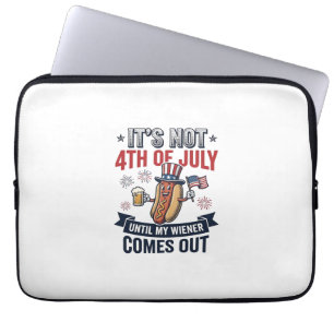 Funny 4th Of July Hot Dog Vintage Patriotic Shirt_ Laptop Sleeve