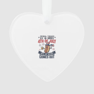 Funny 4th Of July Hot Dog Vintage Patriotic Shirt_ Ornament