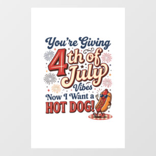 Funny 4th of July Hot Dog Vintage Shirt Design_1