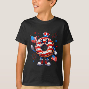 Funny 4th Of July Independence Doughnut Touch My F T-Shirt