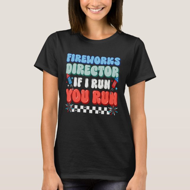 Funny 4th of July Mens Boys Women Fireworks Direct T-Shirt (Front)