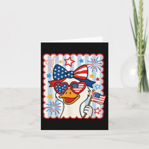 Funny 4th Of July Patriotic Silly Goose American G Card