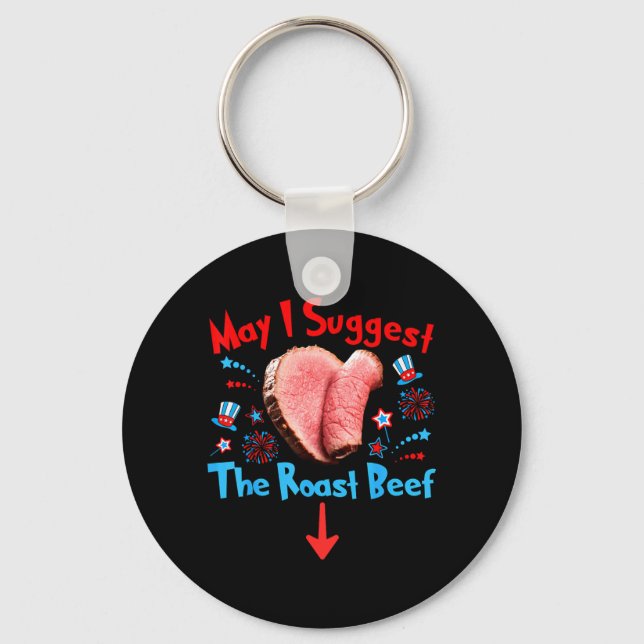 Funny 4th Of July Raunchy Humour Key Ring (Front)