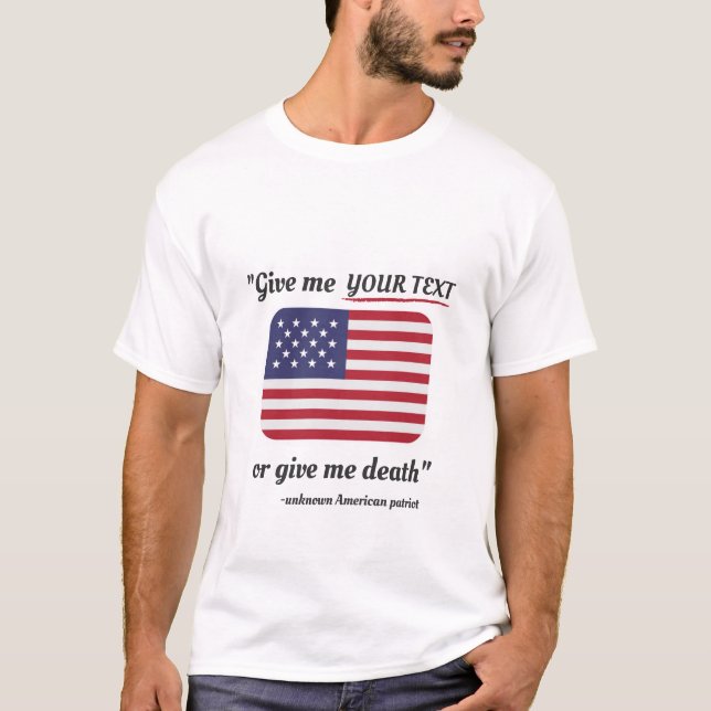 Funny 4th of July T-Shirt American Flag Patriot (Front)