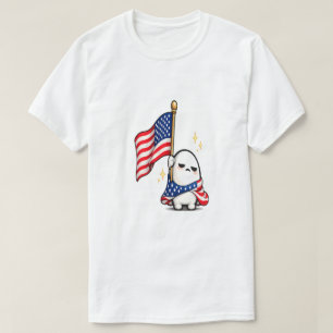 Funny 4th of July Tired USA Character T-Shirt