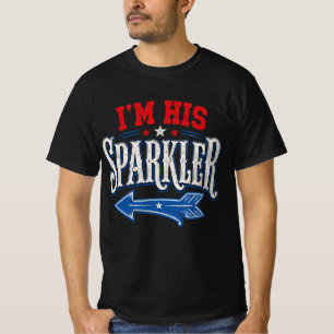 Funny 4th of July USA I'm His Sparkler T-Shirt