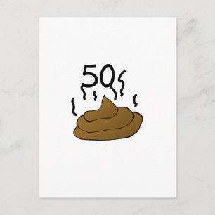 Funny, "50 Stinks" 50th Birthday design Postcard