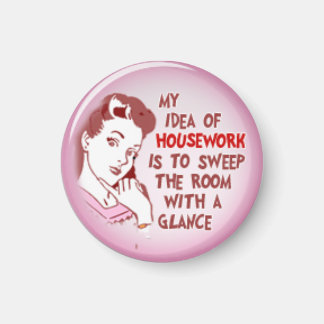 Funny 50's Housewife Woman Housework Magnet