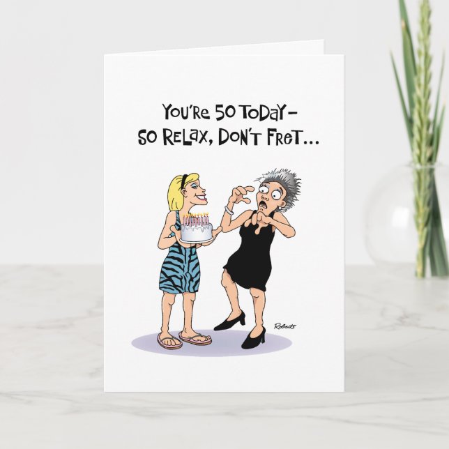 Funny 50th Birthday Card for Female (Front)