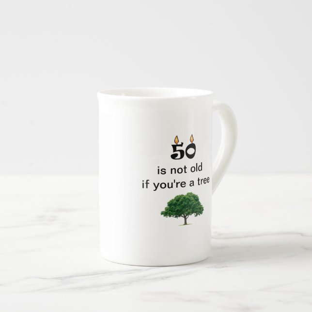 Funny 50th birthday coffee or tea mug (Front Right)