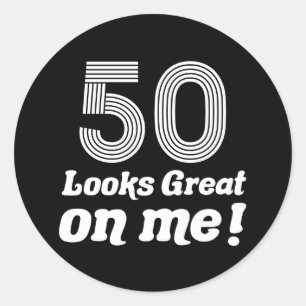 Funny 50th Birthday For Her Classic Round Sticker