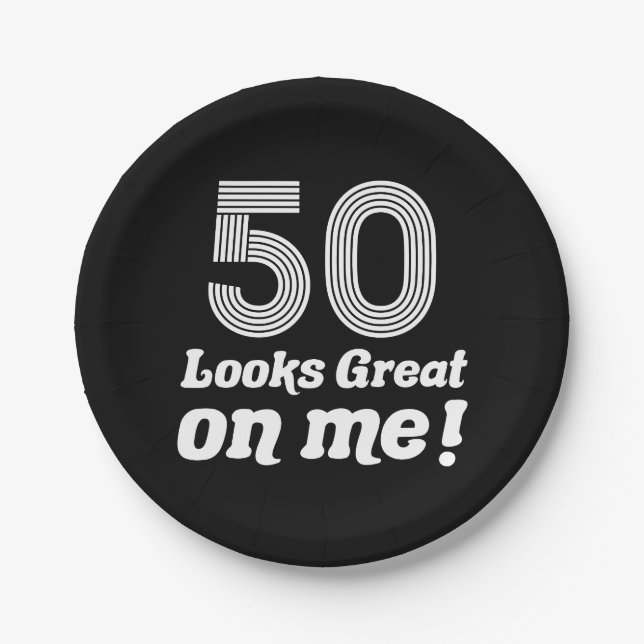 Funny 50th Birthday For Her Paper Plate (Front)