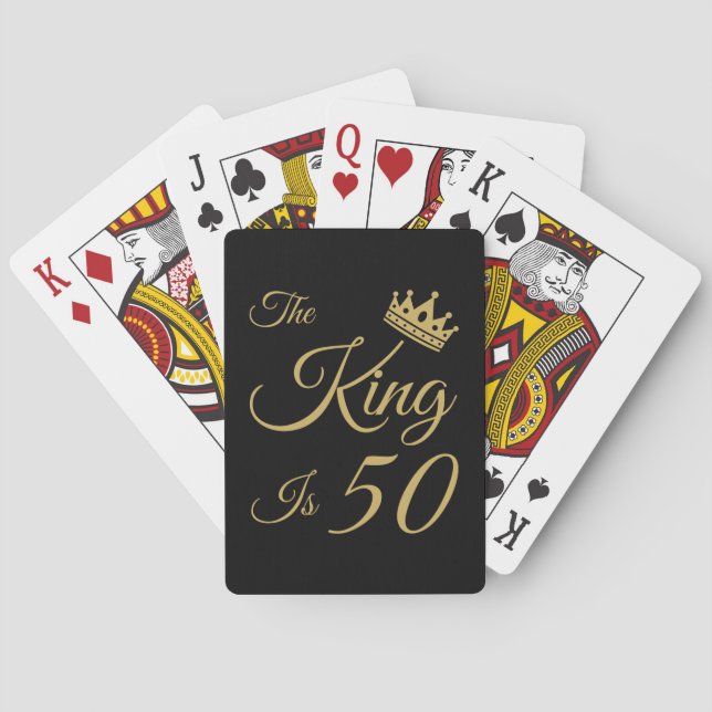 Funny 50th Birthday For Men Playing Cards (Back)
