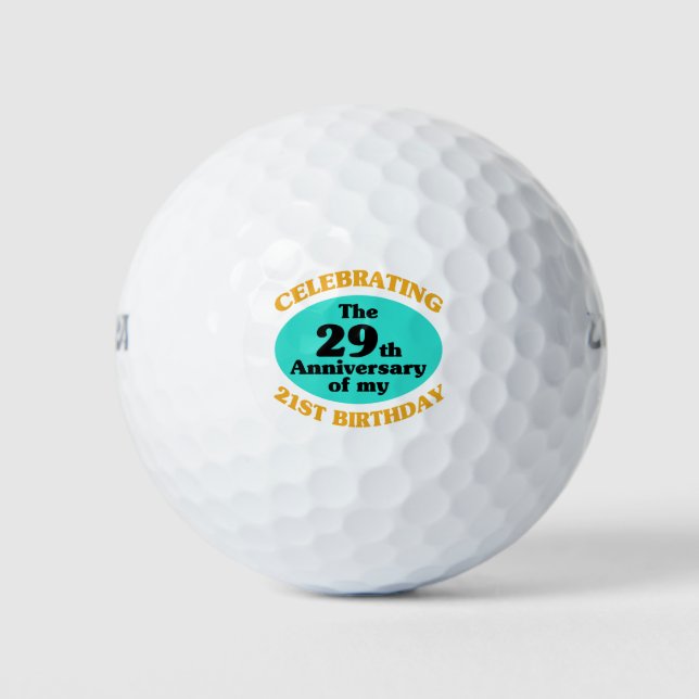 Funny 50th Birthday Gag Gift Golf Balls (Front)