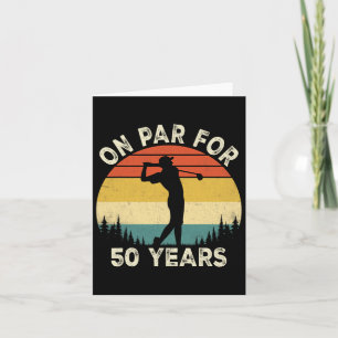 Funny 50th Birthday Golf Golfer 50 Year Old Golf B Card