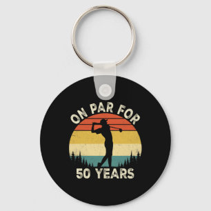 Funny 50th Birthday Golf Golfer 50 Year Old Golf B Key Ring
