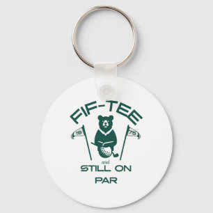 Funny 50th Birthday Golfer Vintage 1975 Golf Lover Key Ring