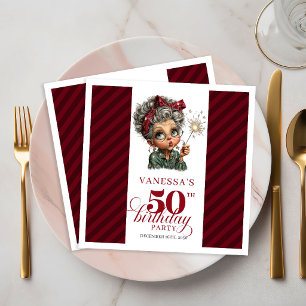 Funny 50th Birthday Napkins Old Lady Party Decor
