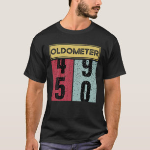 Funny 50Th Birthday Oldometer 50 Years Old Design T-Shirt