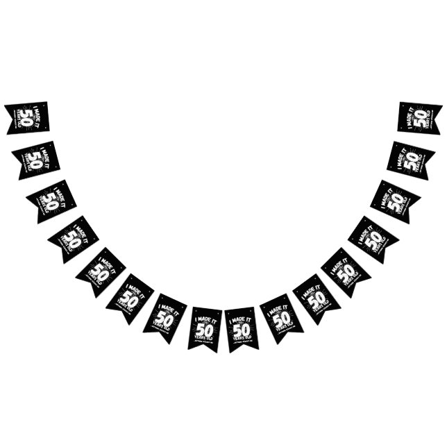 Funny 50th Birthday Quote Sarcastic 50 Year Old Bunting (All)