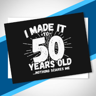 Funny 50th Birthday Quote Sarcastic 50 Year Old Postcard