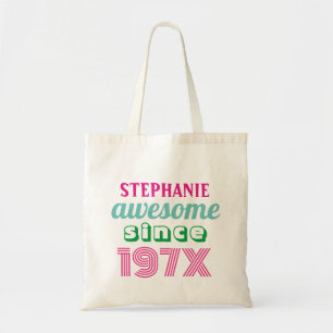 Funny 50th birthday quote  tote bag