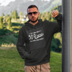 Funny 50th Birthday Retro Typography Hoodie