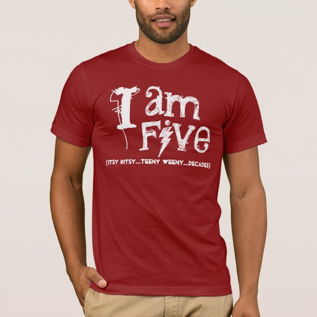 Funny 50th  Birthday Shirt  I am Five Decades (Front)