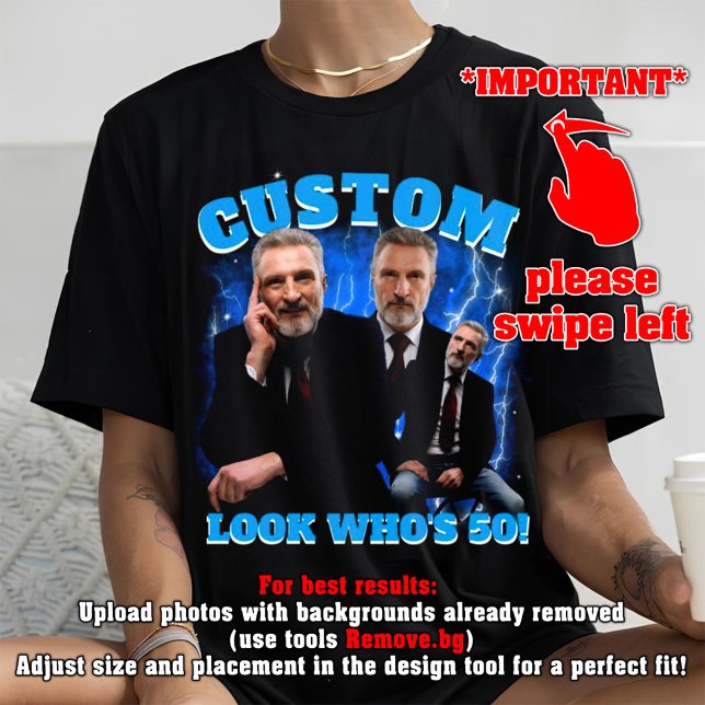 Funny 50th Birthday Shirt, Look Who's 50!, bootleg Tri-Blend Shirt (Creator Uploaded)