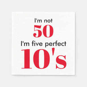 Funny 50th milestone birthday mature perfect 10 napkin