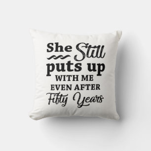 Funny 50th Wedding Anniversary Cushion
