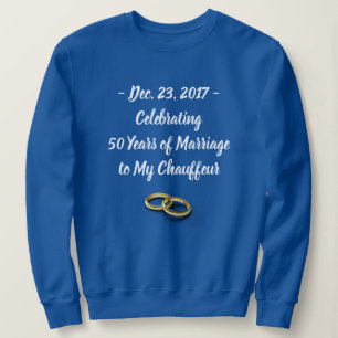 Funny 50th Wedding Anniversary Women's Blue Sweatshirt