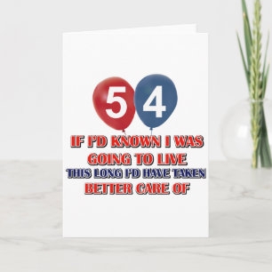 Funny 54 year old birthday card